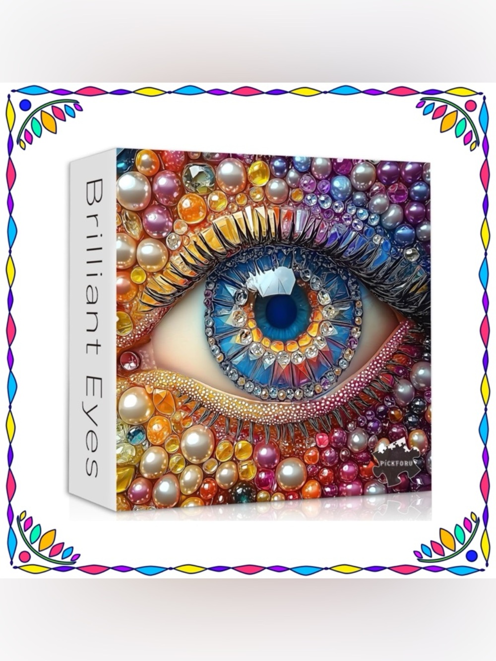 Jigsaw puzzle - Brilliant Eyes - 1000 pieces - Pickforu brand -perfect! Complete